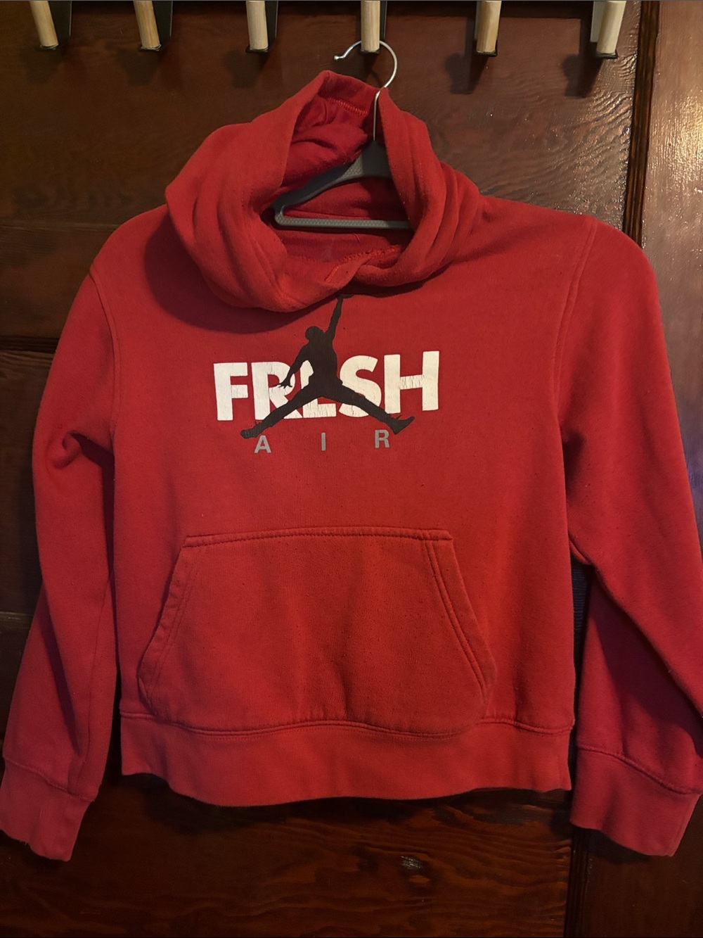 Jordan Red Women’s Cowl-Neck Pullover Sweatshirt
